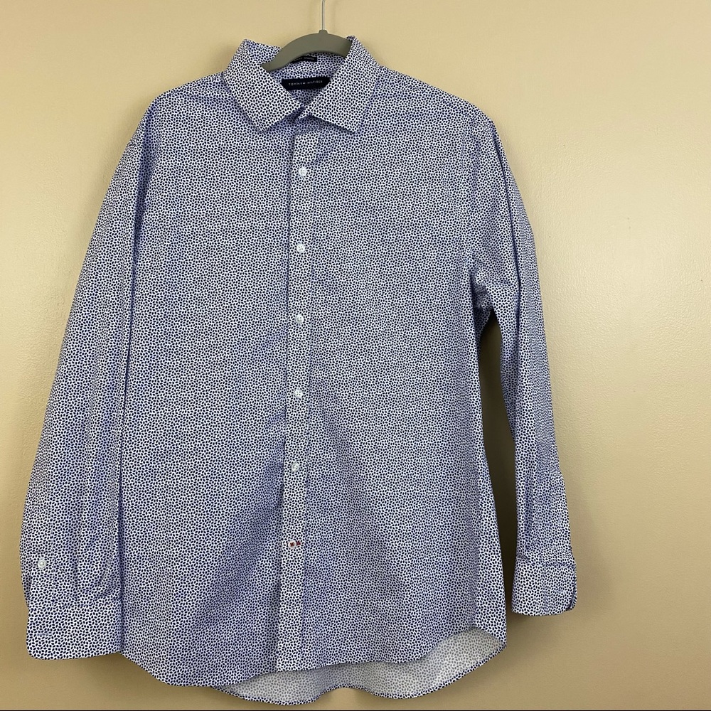 Men’s Tommy Hilfiger long sleeve, button down, slim fit, stretch, size L, 16 1/2